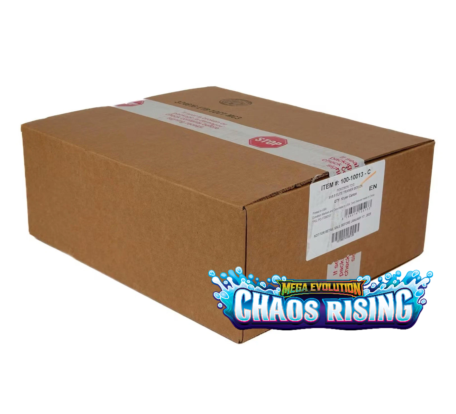 Pokémon: Chaos Rising Elite Trainer Box (ETB) Case of 10 | Drift Cards